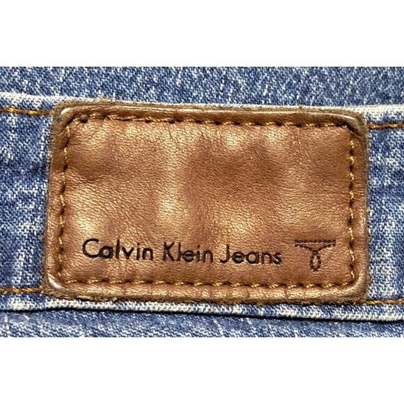 Calvin Klein Jeans Womens 8 Stretch Slim Boot Cut Double Stone Wash - Picture 7 of 11